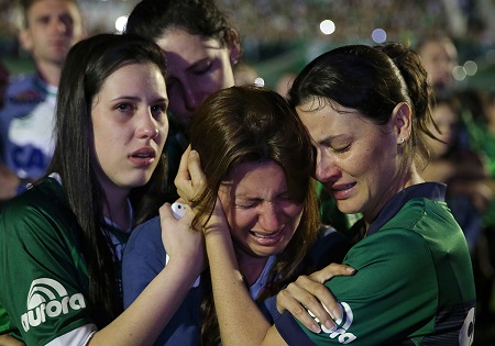 Sadness All Over! Tears Flow As Family, Fans Pay Emotional Tribute To Dead Brazilian Footballers Chapec11