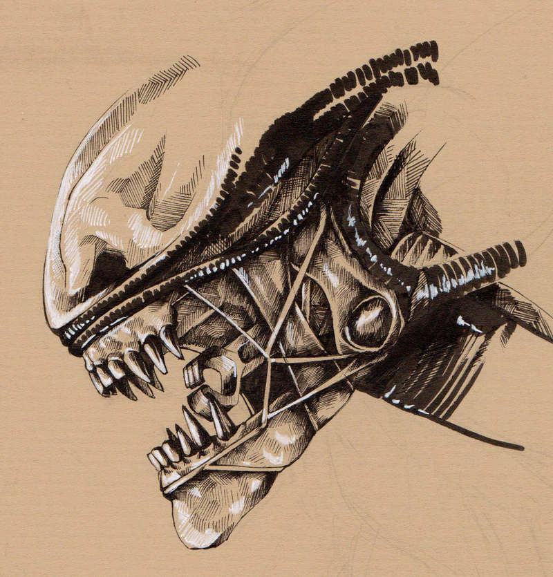 erode - croquis et WIP Alien10