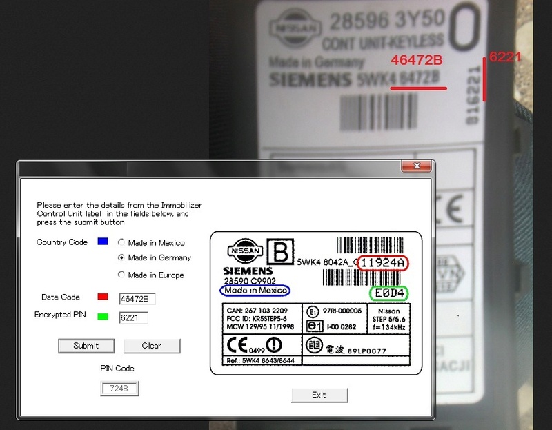 NISSAN NATS 5 & 6 PIN CODE CALCULATOR FOR KEY PROGRAMMING_ IMMO GENERATOR Nissan10