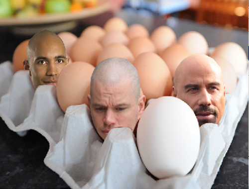 How to create big heads in an egg tray 410