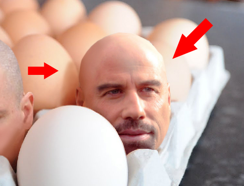 How to create big heads in an egg tray 810