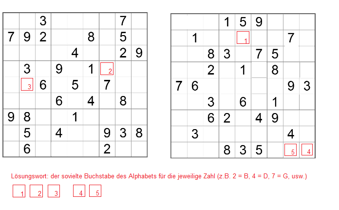 Viele Zahlen in komischen Kästchen Sudoku10