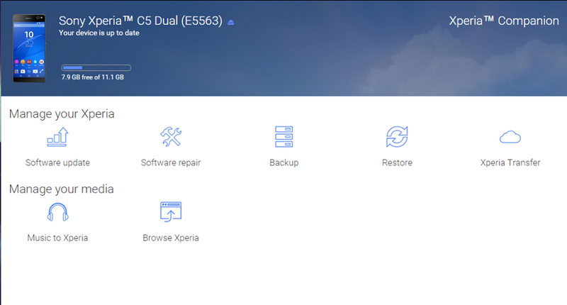 Xperia Companion (Android utilities tool) 15590410