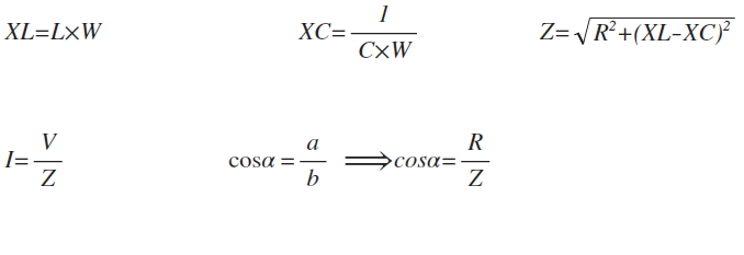 FORMULAS PARA TRIANGULOS DE FASORES Y CALCULAR EL ANGULO Ecuaci13