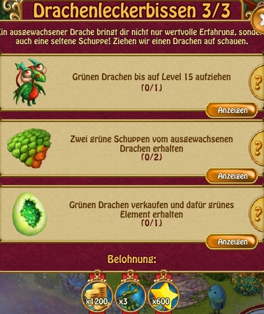 Drachenzeit: Grüner Drache -> Drachenzeit 1-5/5 / Drachenleckerbissen Quest108