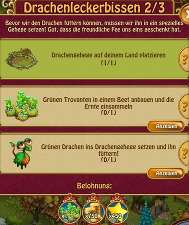 Drachenzeit: Grüner Drache -> Drachenzeit 1-5/5 / Drachenleckerbissen Quest109