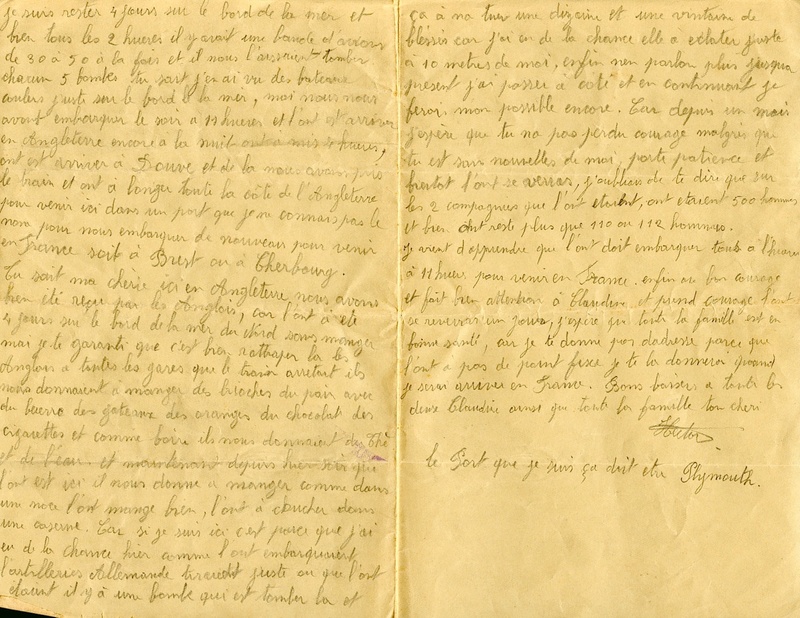 livret militaire de mon grand père 2DINA 92° bat genie 2°compagnie/groupement SOUBEYRAND Lettre11