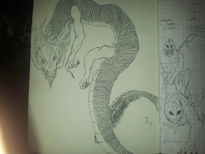 croquis dragon