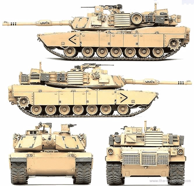military m1 abrams tank 3d model