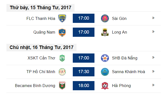 LỊCH THI ĐẤU BÓNG ĐÁ V.LEAGUE 2017 610