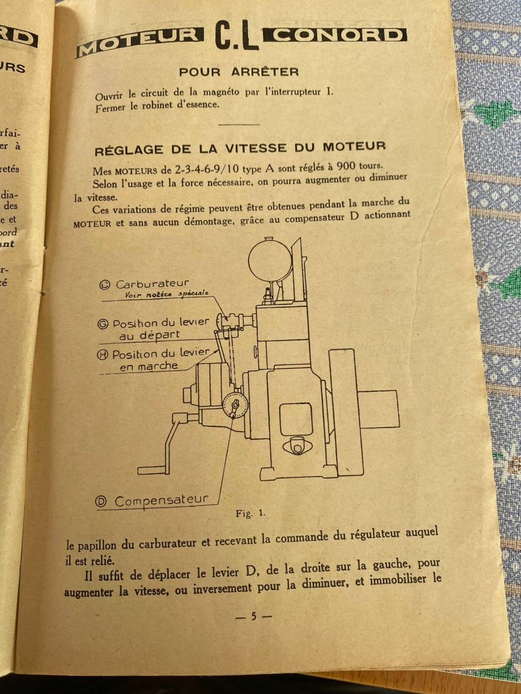 CL CONORD  Notice  1931 Type AZ, C, D, M et démarrage Pétrole 00511