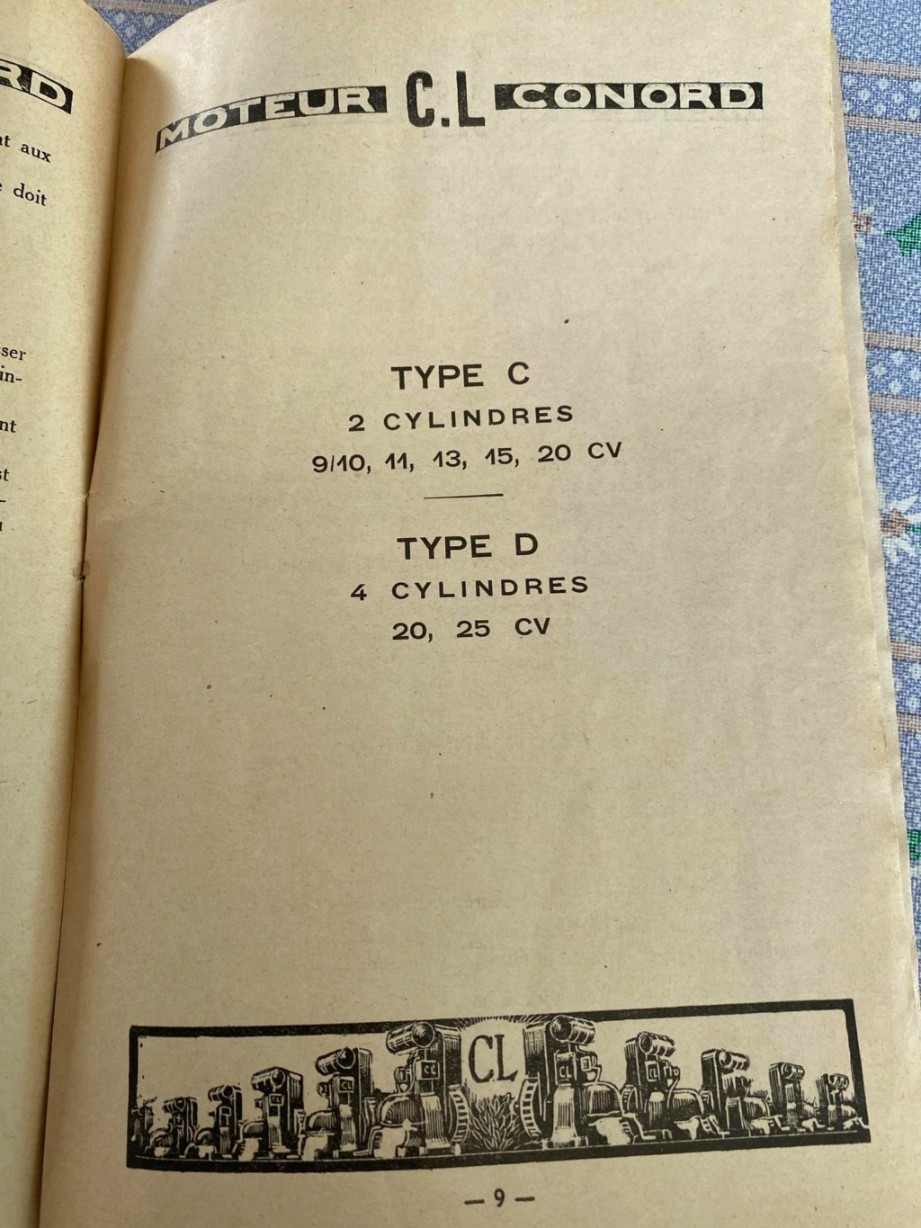 CL CONORD  Notice  1931 Type AZ, C, D, M et démarrage Pétrole 00911