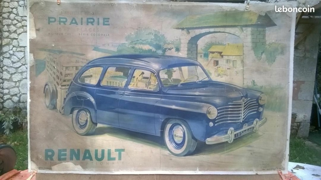 Affiche ancienne - RENAULT COLORALE - PRAIRIE 1951 A28