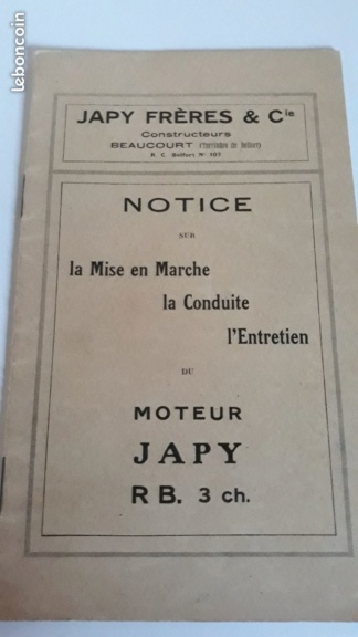 moteur japy type RB Notice37