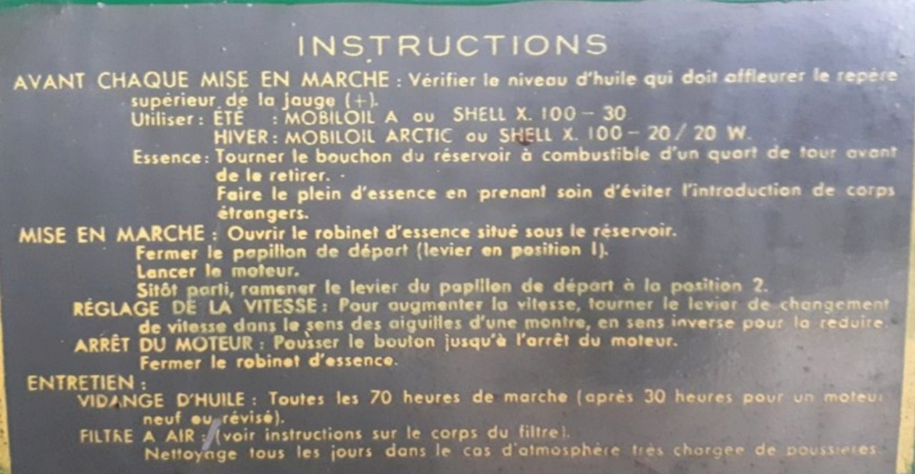 41 -a- BERNARD MOTEURS W110 Bis avec un embrayage centrifuge Plaque13