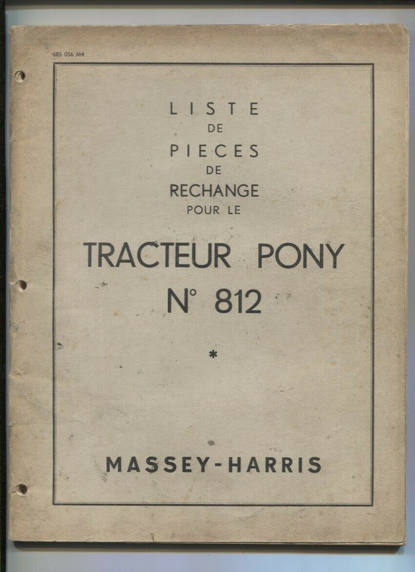 MASSEY-HARRIS tracteur PONY n°812 manuel 1964 Pony10