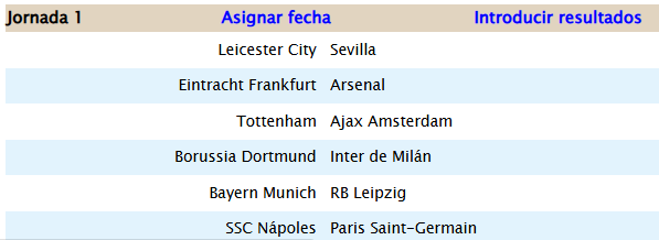 Resultados Copa TSM - Jornada 1 J1_b12