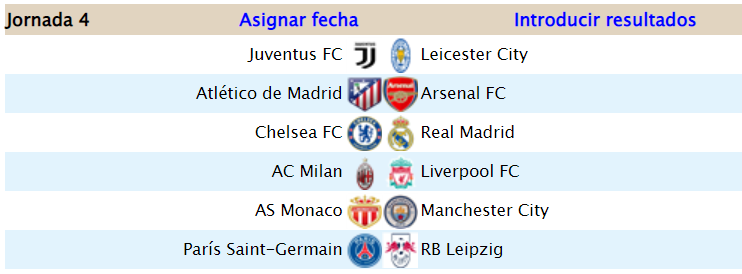 Alineaciones Jornada 4 Primera División J416