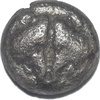 Lesbos. Diobol de vellon. Dos cabezas de jabalíes. 500-450 a.C. 46410