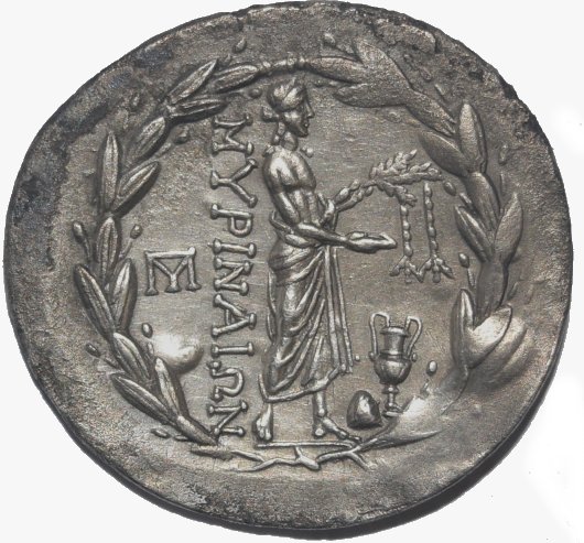 Tetradracma de plata. AEOLIS, Myrina. Ca. 160-143 a.C.  683b12