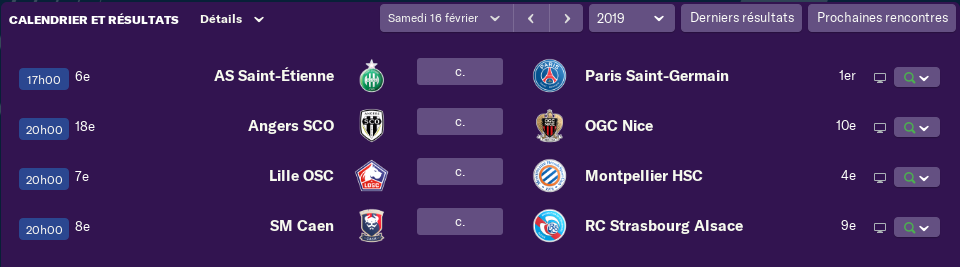 Compositions pour la 25ème journée de Ligue 1 avant Mardi 12h 1218