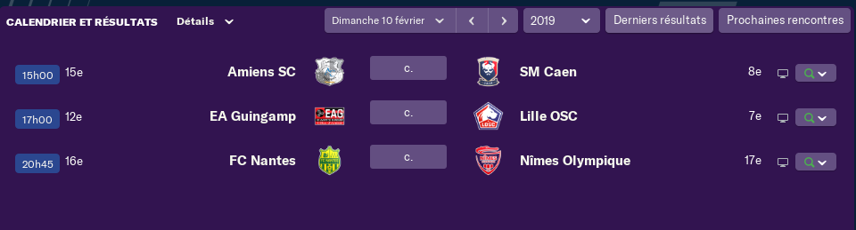 Compositions pour la 24ème journée de Ligue 1 avant Samedi 12h 2219