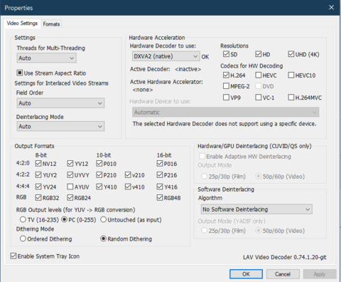 Low FPS + High GPU Usage when playing 4k on MPC-HC