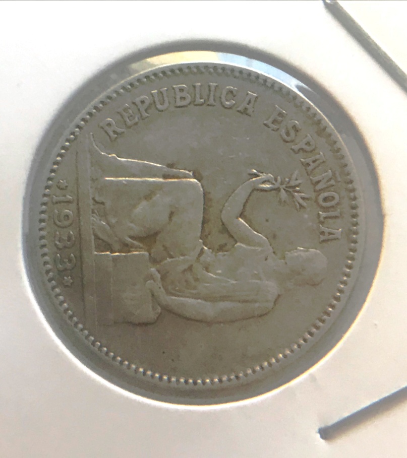 Limpieza moneda plata 1933 1peset12
