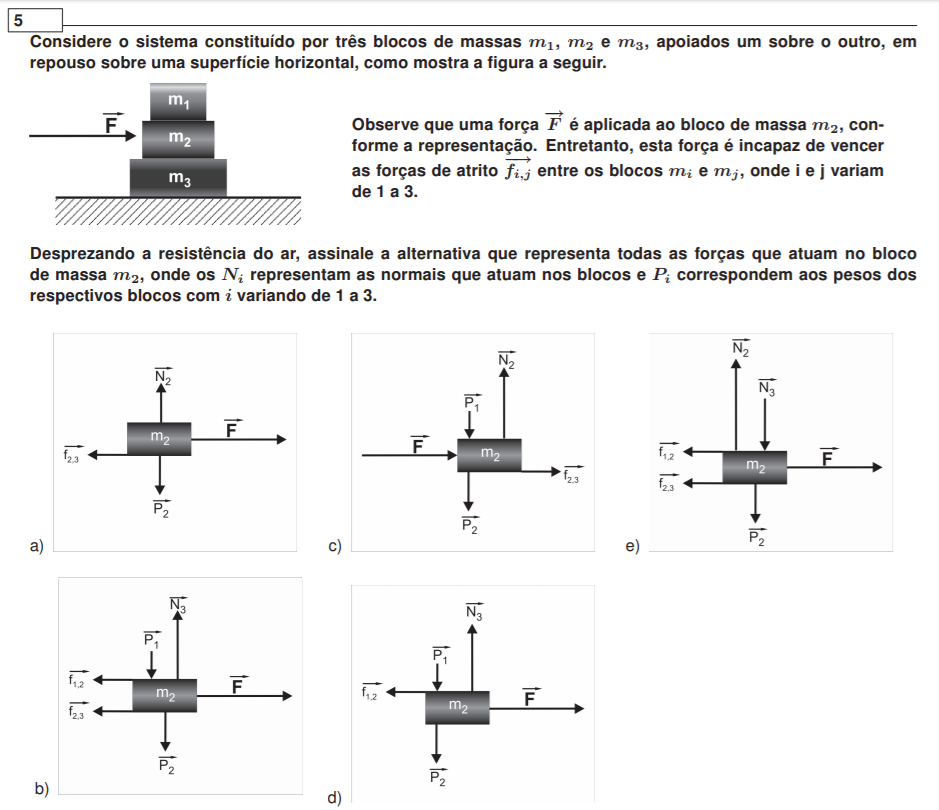(UEL) Blocos e diagrama de forças Sem_tz16