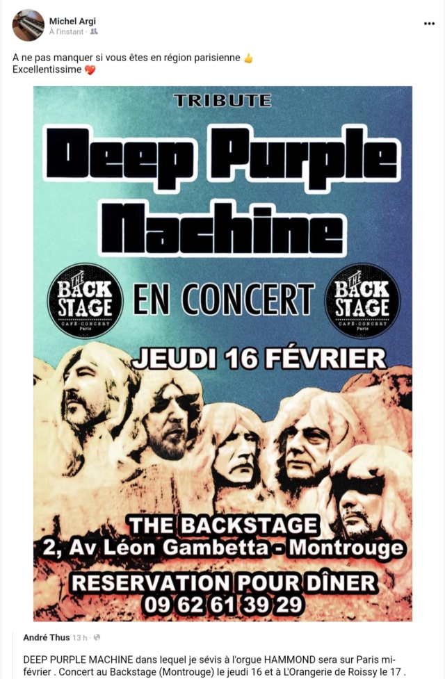 Deep Purple Machine en Concert à Paris 16 et 17 /02/2023 Screen28