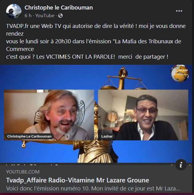 CHRISTOPHE LE CARIBOUMAN - La mafia des tribunaux de Commerce c'est quoi? Le_car10