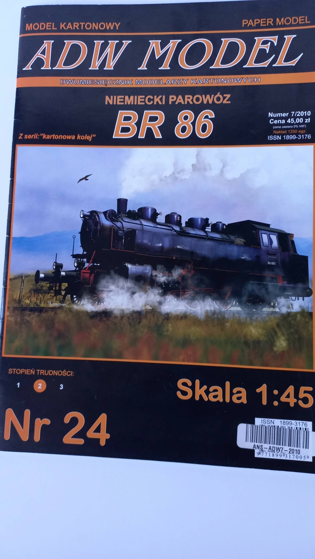 Deutsche Dampflokomotive BR 86 Maßstab 1:45 von ADW MODEL. Gebaut von Lachezar 20220810