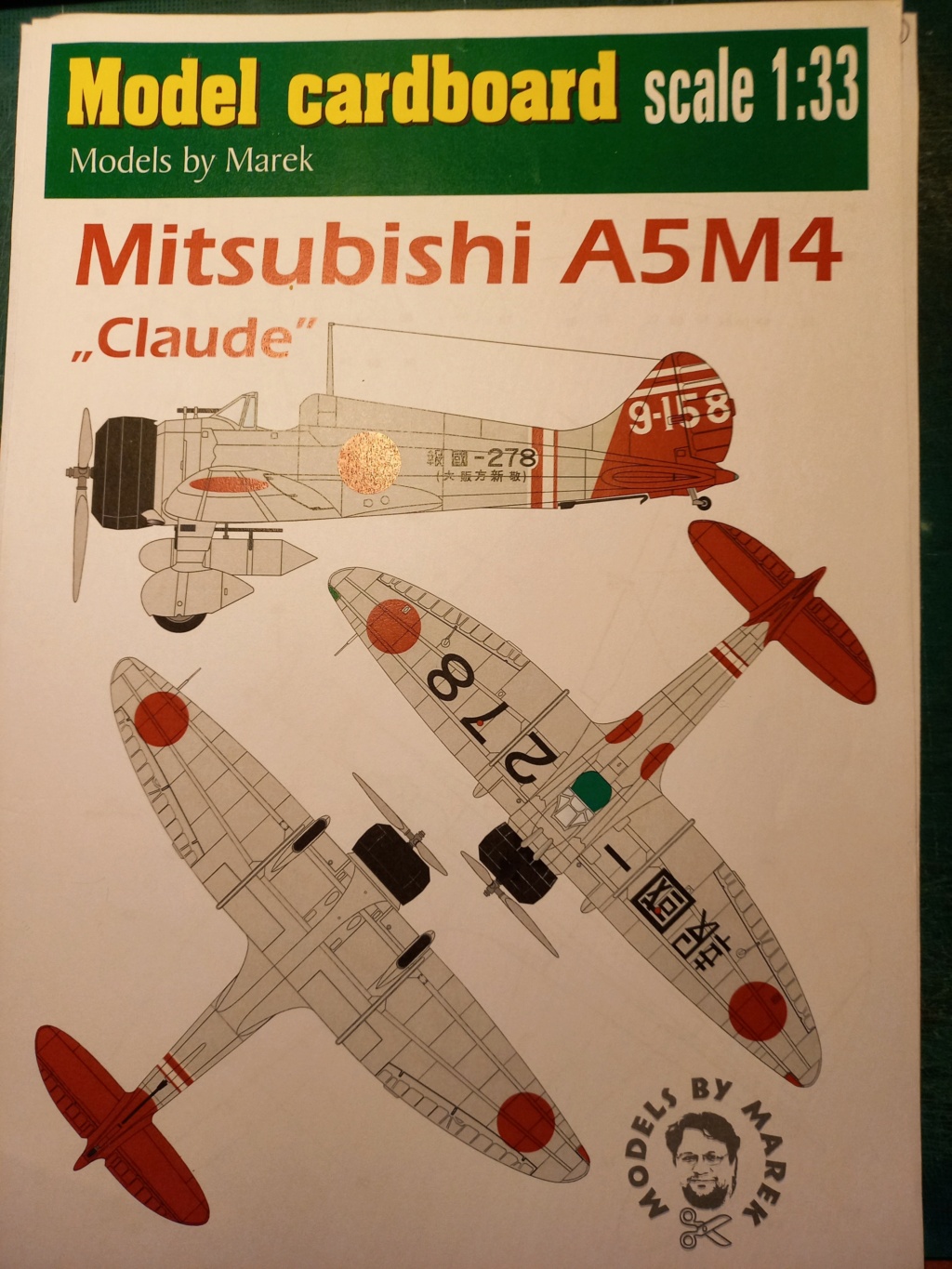 Mitsubishi A5M4, Maßstab 1:33, Modell von Marek, gebaut von Lachezar 20230110