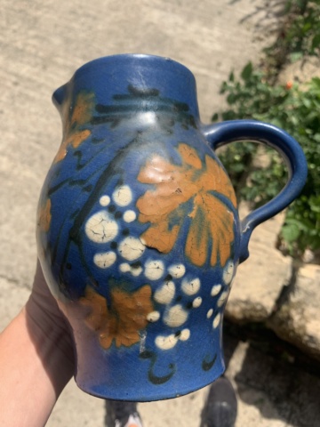 French jug, Leon Elchinger, Soufflenheim Faience Pottery, Alsace Img_6010