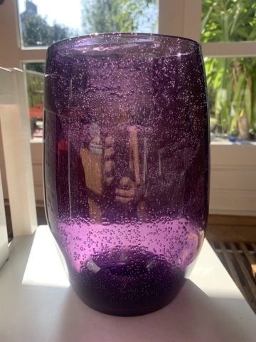Aubergine bubble vase  Img_7311
