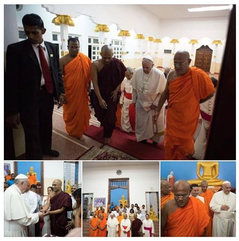 Bergoglio visite un temple bouddhiste au Sri Lanka Image_10