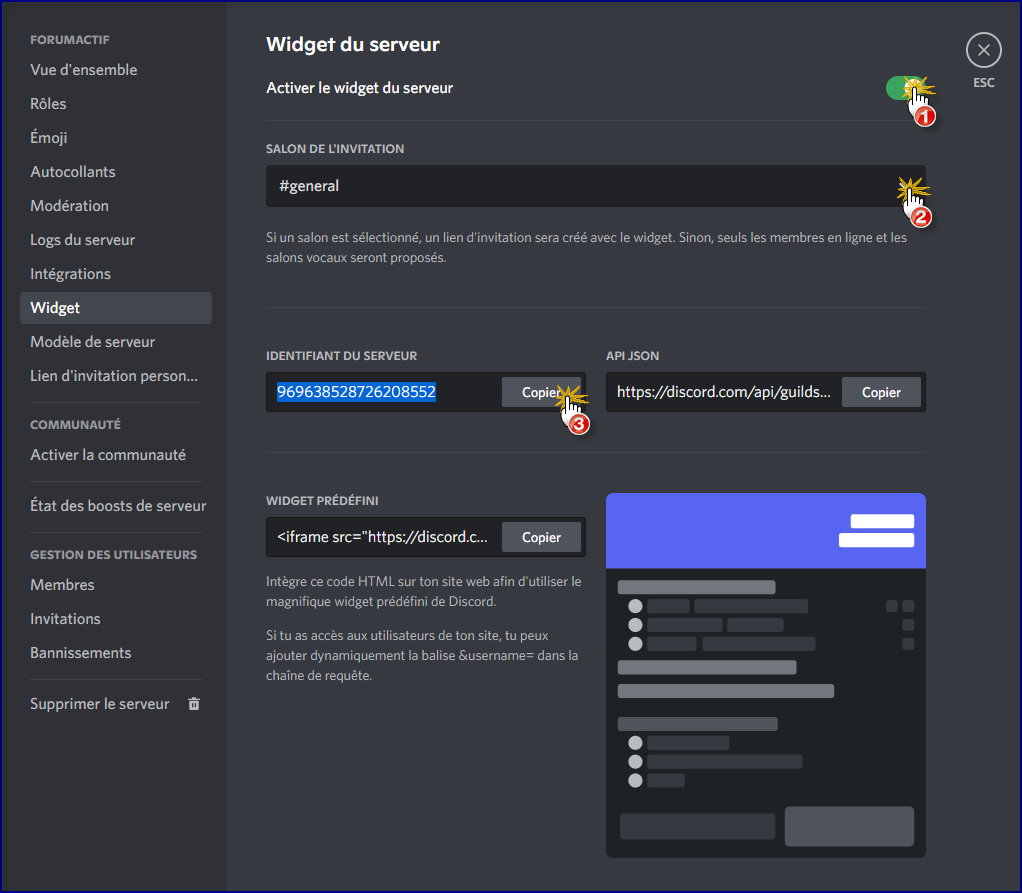 widget discord - Intégrer Forumactif à votre Discord : notifications et widget 29-04-17