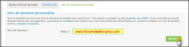 Reconfigurer un nom de domaine pour diriger vers votre forum Image236