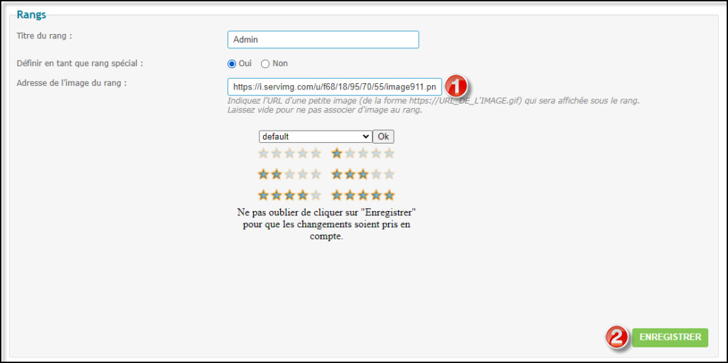 Comment faire pour que l'image du rang administrateur soit affichée ? Image389