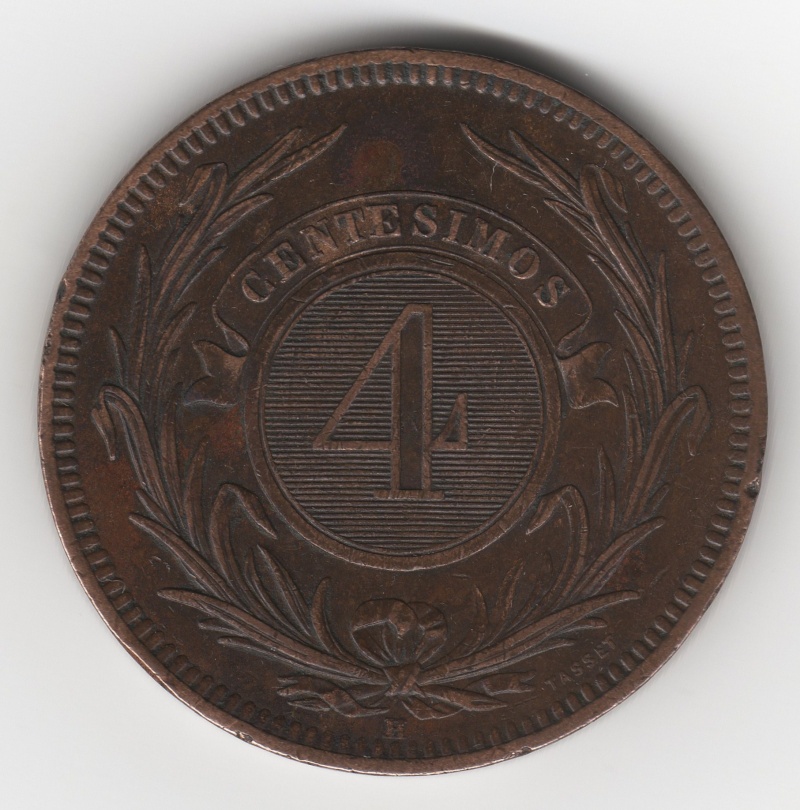 Uruguay - 4 centésimos - 1869 - KM#13 - H 4_cent11