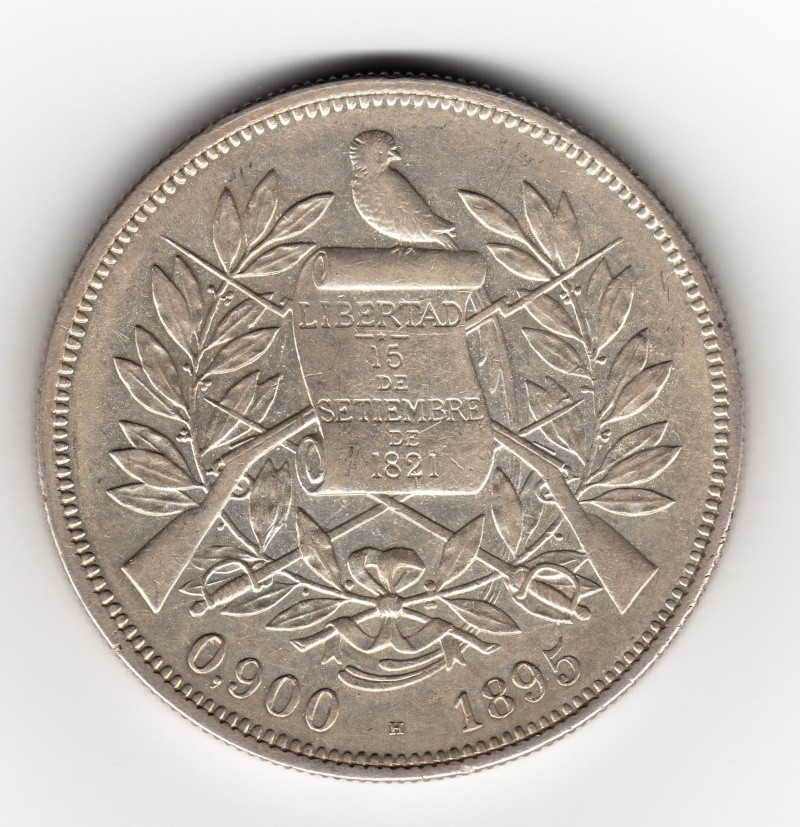  1 Peso. Guatemala. 1895. Birmingham Img40310