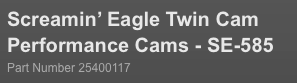 Nouveau Arbres à cam  Screamin Eagle  SE 585  Captur10