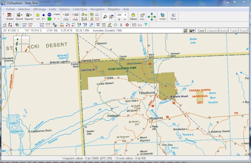 OziExplorer et ses liaisons cartographiques Captur90