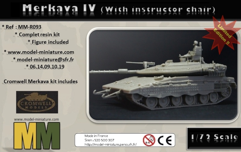 Nouveautés Model Miniature: Merkava IV avec siège instructor, Nagamchon... Merkav10