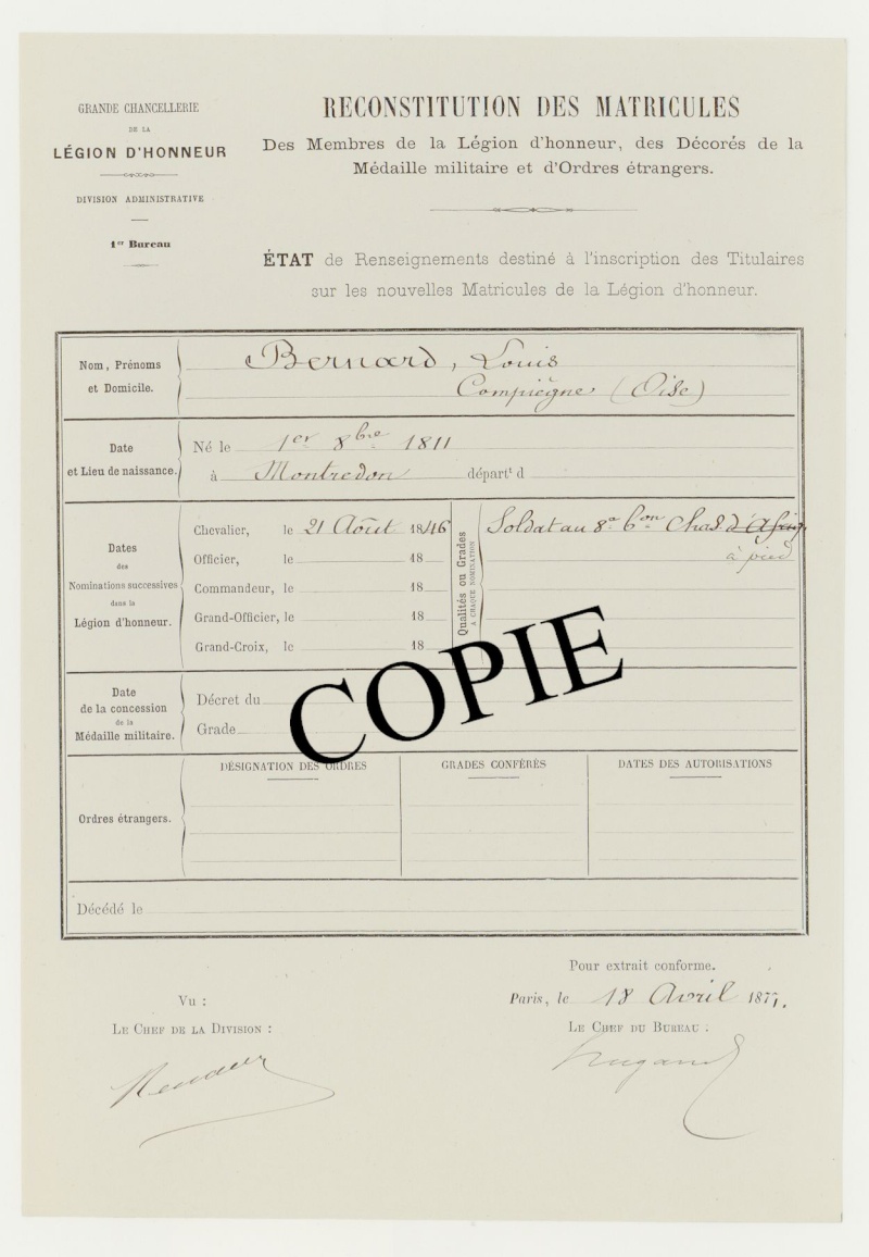Légion d'Honneur Bernar10