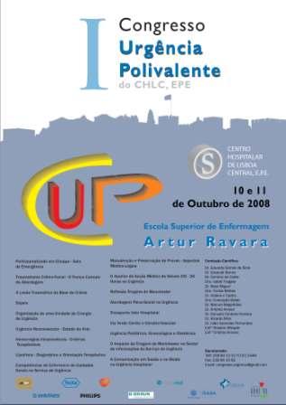 O Centro Hospitalar de Lisboa Central, E.P.E. organiza em Outubro, nos dias 10 e 11, o primeiro Congresso Nacional de Urgncia Polivalente Cartaz10