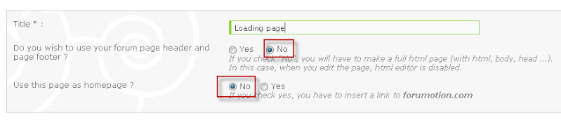 Create a loading page before accessing your forum ! 25012013