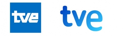 Antes y despues en el logo de TVE Logo10