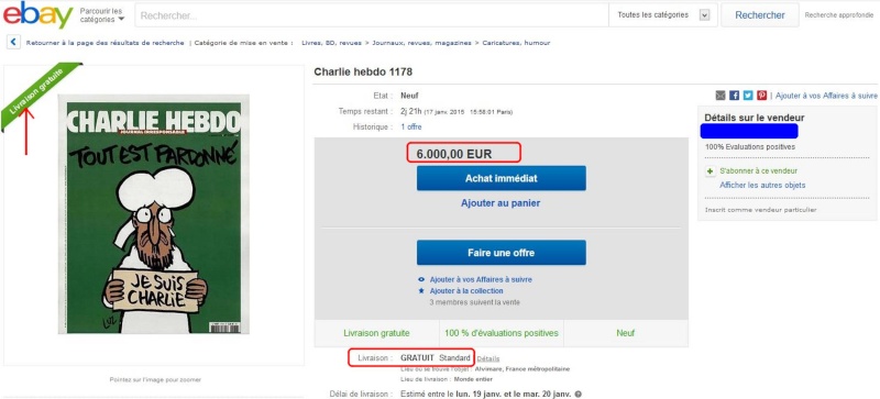 Honteux , révoltant de voir des charognards vouloir vendre le Charlie Hebdo sortie hier !!!!!!! Ch10