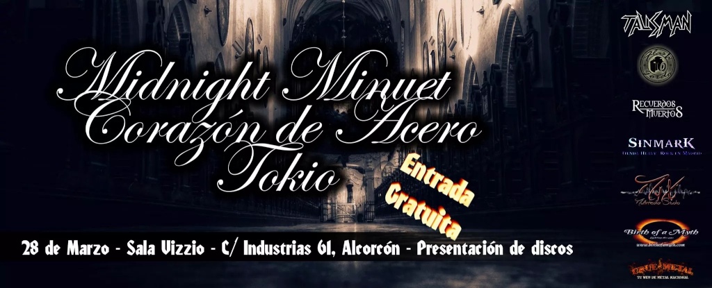  Midnight Minuet + Corazón de acero + Tokio | Presentación de discos (Entrada Gratuita) Cartel11